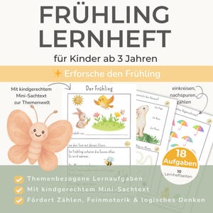 Folleto de aprendizaje de primavera para niños de 3 a 5 años | Jardín de infancia y preescolar | Aprendizaje a través del juego | Hojas de trabajo de primavera en PDF