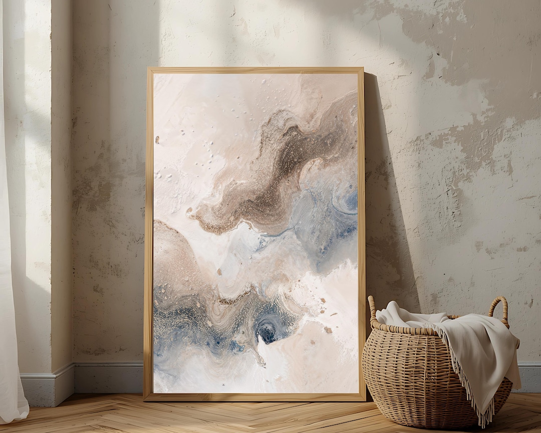 Minimalist Japandi Abstract Textured Wall Art Neutral Beige Wabi Sabi ...
