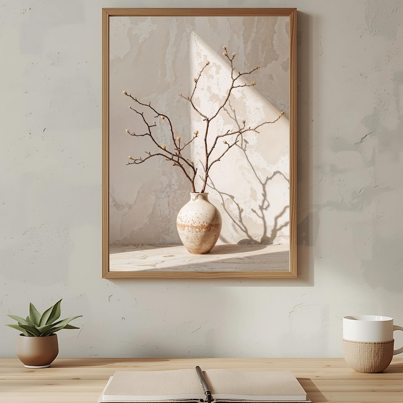 Brown Rustic Ceramic Vase, 11.4