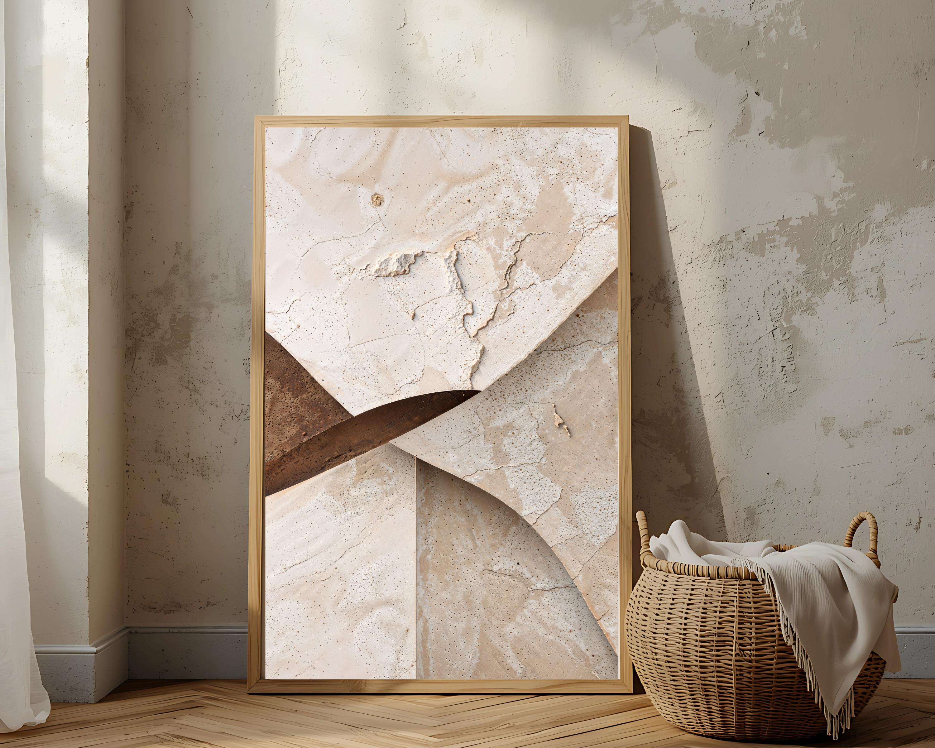 Wabi Sabi Abstract Textured Wall Art Printable Japandi Minimalist Neutral  Beige Poster - Etsy