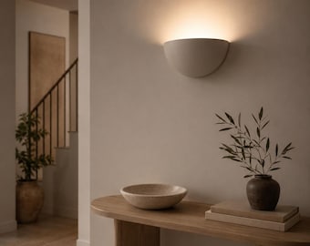 3D Printed Half-Dome Wall Sconce, Cordless Ambient Glow, Renter Friendly Lighting