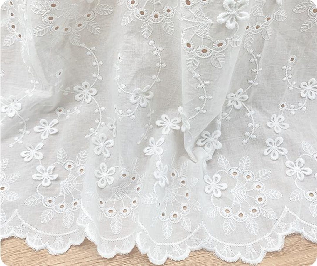Antique Crochet Hollowed Lace Fabric, 3D Flower Lace Fabric