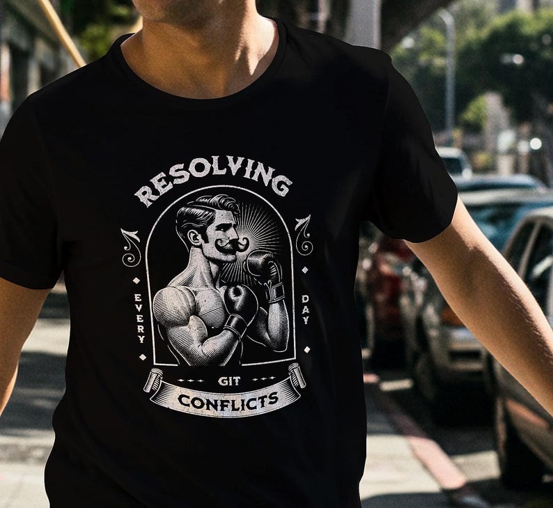 Dev funny t-shirt for Git enthusiasts. Programmer related gift