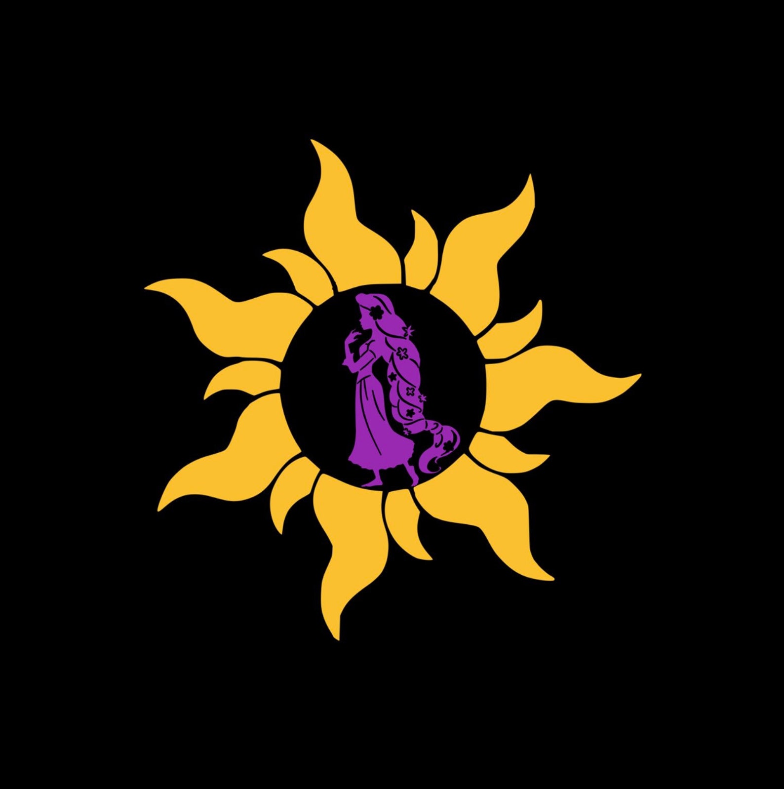 rapunzel sun decal