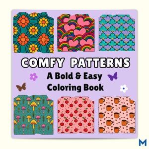 Comfy Patterns Coloring Pages | Bold Easy Relaxing Designs