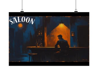 Plakat ścienny z motywem saloonu