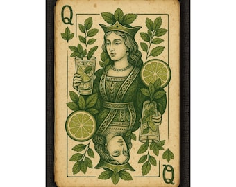 Botanical Queen Art Print: Elegancka dekoracja ścienna w stylu vintage (18"x24")