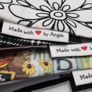Custom Cotton Sewing Labels: Folded Name Tags, Fray-less