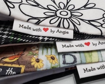 Custom Cotton Sewing Labels: Folded Name Tags, Fray-less