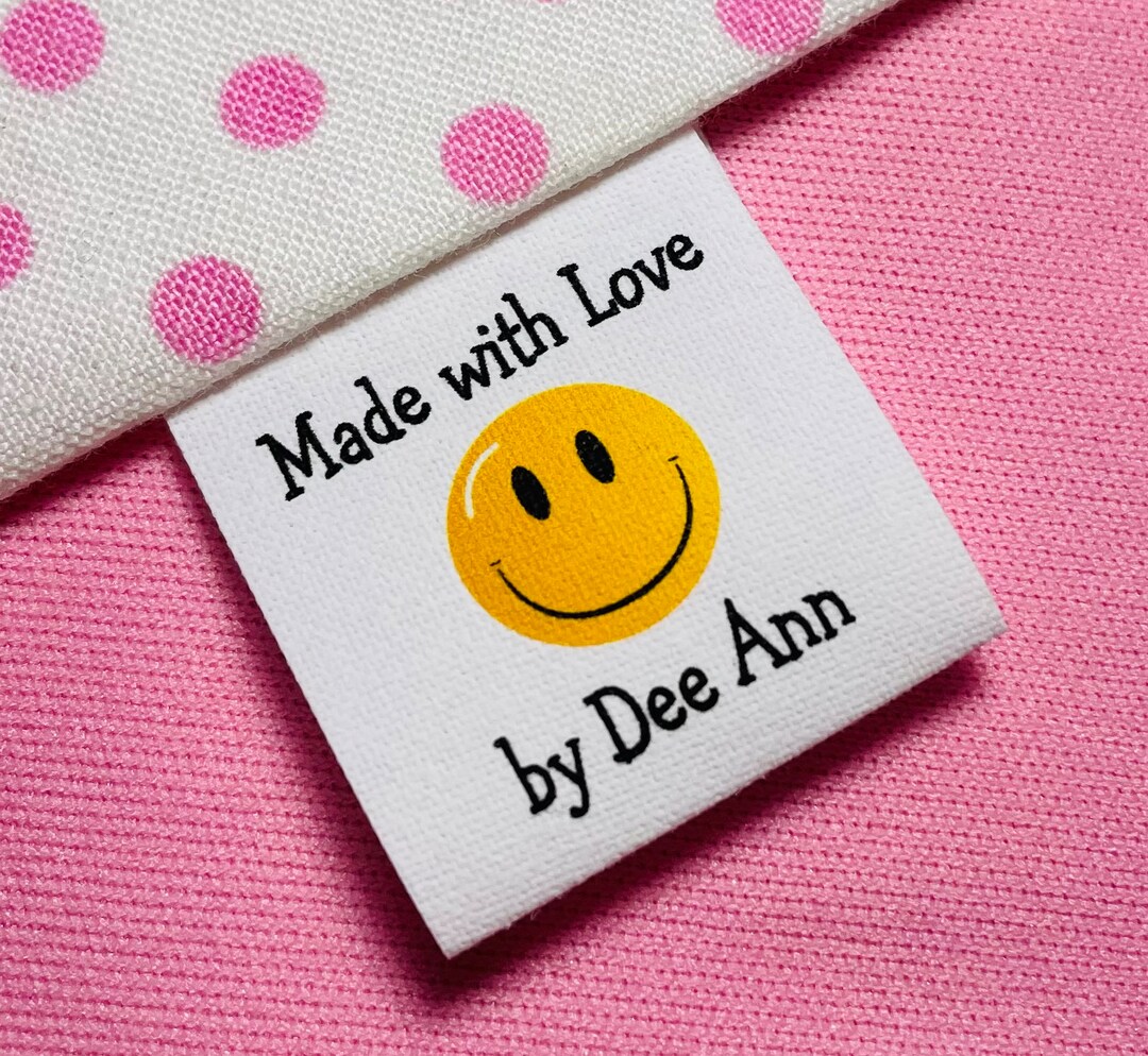 Custom Custom Sew in Cotton, Precut, Loop Fold Sewingtags/labels With ...
