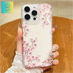 Floral Pattern clear iPhone Case, iPhone 16 15 14 13 12 11 Pro Max case iPhone 13 12 case iPhone 16