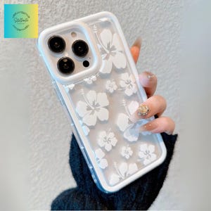 Floral Pattern clear iPhone Case, iPhone 16 15 14 13 12 11 Pro Max case iPhone 13 12 case iPhone 16