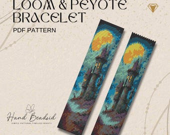 Castle Beads Loom & Peyote Bracelet Pattern, Bead Pattern, Pattern Bracelet, Loom pattern, PDF Pattern