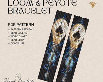 Light Blub Beads Loom & Peyote Bracelet Pattern, Bead Pattern, Pattern Bracelet, Loom pattern, PDF Pattern