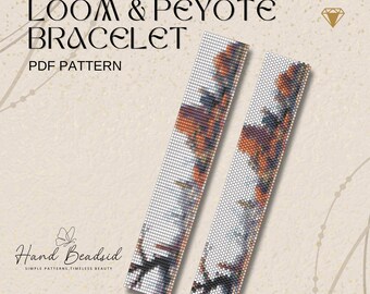 Desert Beads Loom & Peyote Bracelet Pattern, Bead Pattern, Pattern Bracelet, Loom pattern, PDF Pattern
