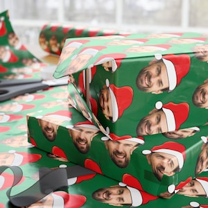 Custom Face Wrapping Paper, Custom Gift Wrapping Paper, Wrapping Paper with Face, Birthday Gift,  Personalized Christmas Party Paper
