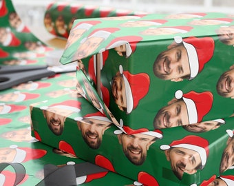 Custom Face Wrapping Paper, Custom Gift Wrapping Paper, Wrapping Paper with Face, Birthday Gift,  Personalized Christmas Party Paper