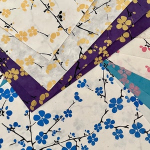 Flower Paper Pack, Craft Supply, Origami Paper, Handmade Paper. Luxury Paper, Bookbinding, Envelopes Lining, Lokta Paper, Notebook