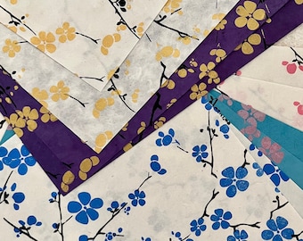 Flower Paper Pack, Craft Supply, Origami Paper, Handmade Paper. Luxury Paper, Bookbinding, Envelopes Lining, Lokta Paper, Notebook
