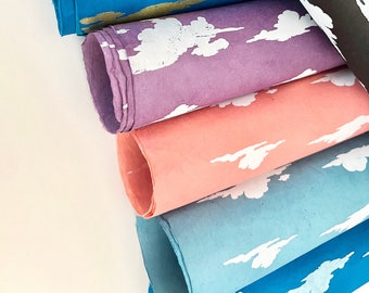 Cloud Decorative Paper, Lokta Paper, Nepalese paper, Handmade paper, Gift Wrap, Sustainable Paper, Washi Paper