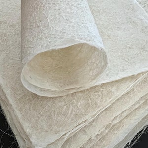 Carta di gelso bianca Carta decorativa Carta di paglia naturale Zen Decorazione per la pianificazione di matrimoni Carta fatta a mano Carta fine Carta ecologica