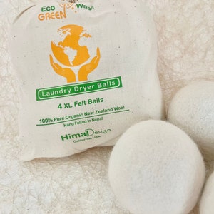 Natural Dryer Balls, Dryer Balls, Natural Laundry, Organic Dryer Balls, Eco Friendly Laundry, Wool Laundry Balls, Fabric Softener Supplies