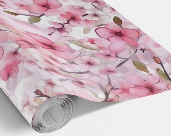 Floral Wedding Wrapping Paper, Bridal Shower Gift Wrap