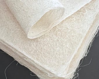 White STRAW Mulberry Paper Decorative Paper Natural Straw Paper Zen Wedding planning decoration Handmade Paper Fine Paper Eco Friendly paper