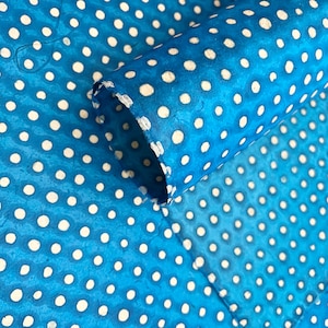 Handmade fine Paper, Lokta, batik-painted dots - Sheet of Nepalese paper with dots