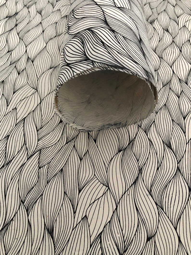 Nepalese Handmade paper sheet Lokta Decorative Paper with twisted water wave