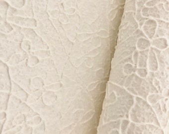 Handmade Mulberry Leaf Paper, natural paper, textured paper, decorative paper, collage supply, embossed paper, flower paper