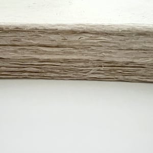 Decorative Paper, Handmade Lokta Paper, Light Natural Colors, eco-friendly, Tree free, acid free, 5 SHEETS IN ROLL image 4