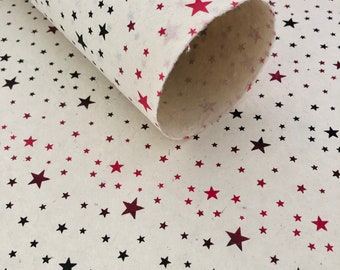 Nepalese Mountain Paper, lokta paper for crafts card making collage, natural color handmade star paper