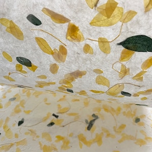 Handmade paper, natural CRAFT PAPER, Flower petal paper, decorative paper, Handmade White Paper with Real Flower Petals and Deckle Edge