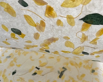 Handmade paper, natural CRAFT PAPER, Flower petal paper, decorative paper, Handmade White Paper with Real Flower Petals and Deckle Edge