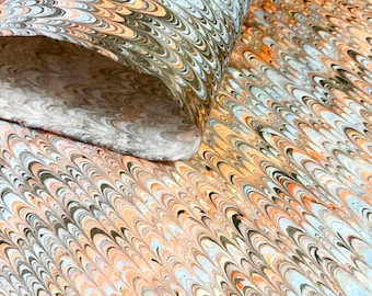 Hand Marbled Paper, Sustainable Bookbinding Art Supplies, Decorative Scrapbook Wrapping
