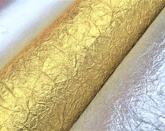 Metallic Handmade Mulberry Paper, Scrapbook Paper, Gold momi Paper, Gold Backgrounds, Metallic Gold Silver Copper texture background  paper