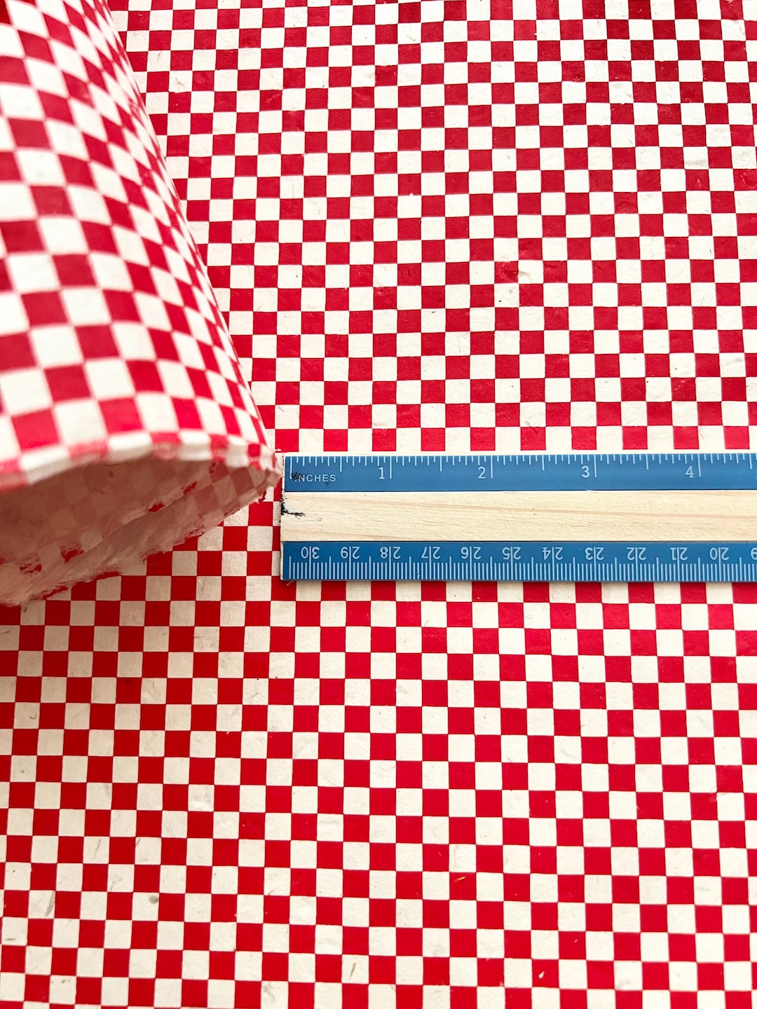 Red Square Pattern Hand Crafted Paper Fine Decorative Handmade Paper ...