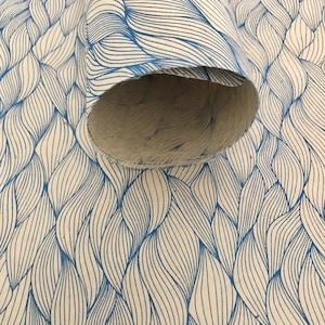 Decorative Paper, Handmade Paper, Light Natural blue Colors, eco-friendly, bookbinder Craft paper