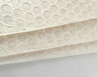 Deckle edge mulberry paper craft supply Handmade paper, eco friendly paper, natural paper, textured paper, decorative paper, collage White
