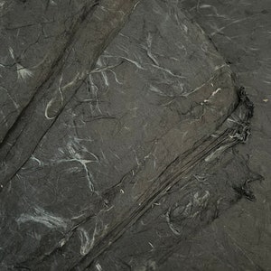 Fiber Decorative Handmade Paper, Light Natural Black Colors, eco-friendly, bookbinder Craft paper, White Fiber Paper