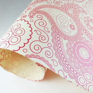 Cadeauverpakking, inpakpapier, fijn decoratief papier, Lokta-papier, Nepalees handgemaakt papier, met de hand gemaakt voor het insluiten van een CADEAU