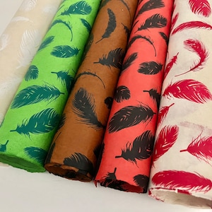 Lokta-handgemaakt papier, milieuvriendelijk fijn decoratief papier met verenpatroon, Scarpbook-papier, envelopvoering,