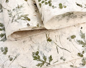 Fiber Decorative Handmade Paper, Light Natural white Colors, eco-friendly, bookbinder Craft paper, White Fiber Paper