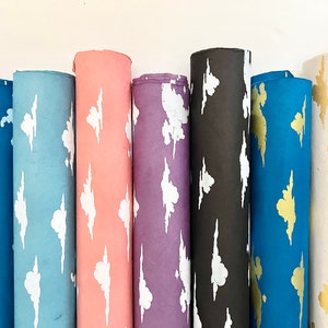 Fijn decoratief papier, Lokta-papier, Nepalees handgemaakt papier, met de hand gemaakt, een geschenk bijsluitend