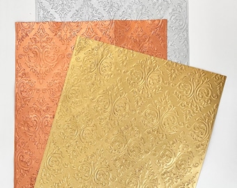 Metallic Handmade Mulberry Paper, Scrapbook Paper, copper momi Paper, copperBackgrounds, Metallic Gold Silver Copper texture backgrounds