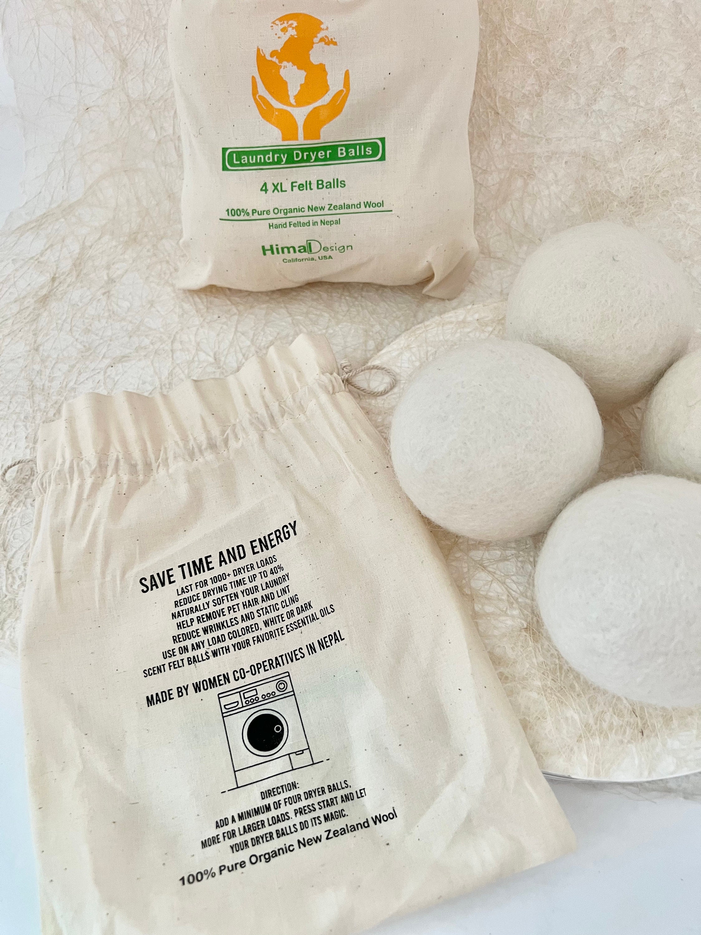 Wool Dryer Balls - Smart Sheep 6-Pack - XL Premium Natural Fabric Softener Award-Winning - Wool Balls replaces Dryer Sheets - Wool Balls for Dryer - L