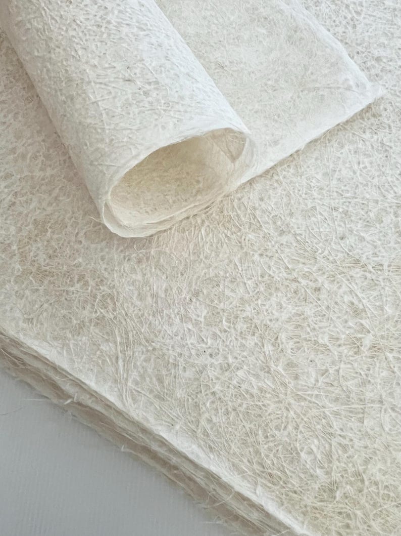 Wit STRAW-moerbeipapier Decoratief papier Natuurlijk stropapier Zen Bruiloftsplanningsdecoratie Handgemaakt papier Fijn papier Milieuvriendelijk papier afbeelding 9