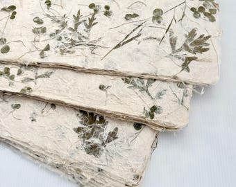 Papel decorativo de fibra hecho a mano, colores blanco natural claro, ecológico, papel artesanal de encuadernación, papel de fibra blanco