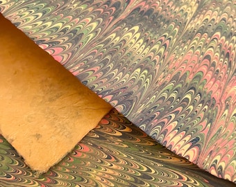 Handmade Bookbinding Paper, Hand Marbled Paper, Art Supplies Sustainable Paper, Marble Wrapping, Decorative Paper, Scrapbook Paper